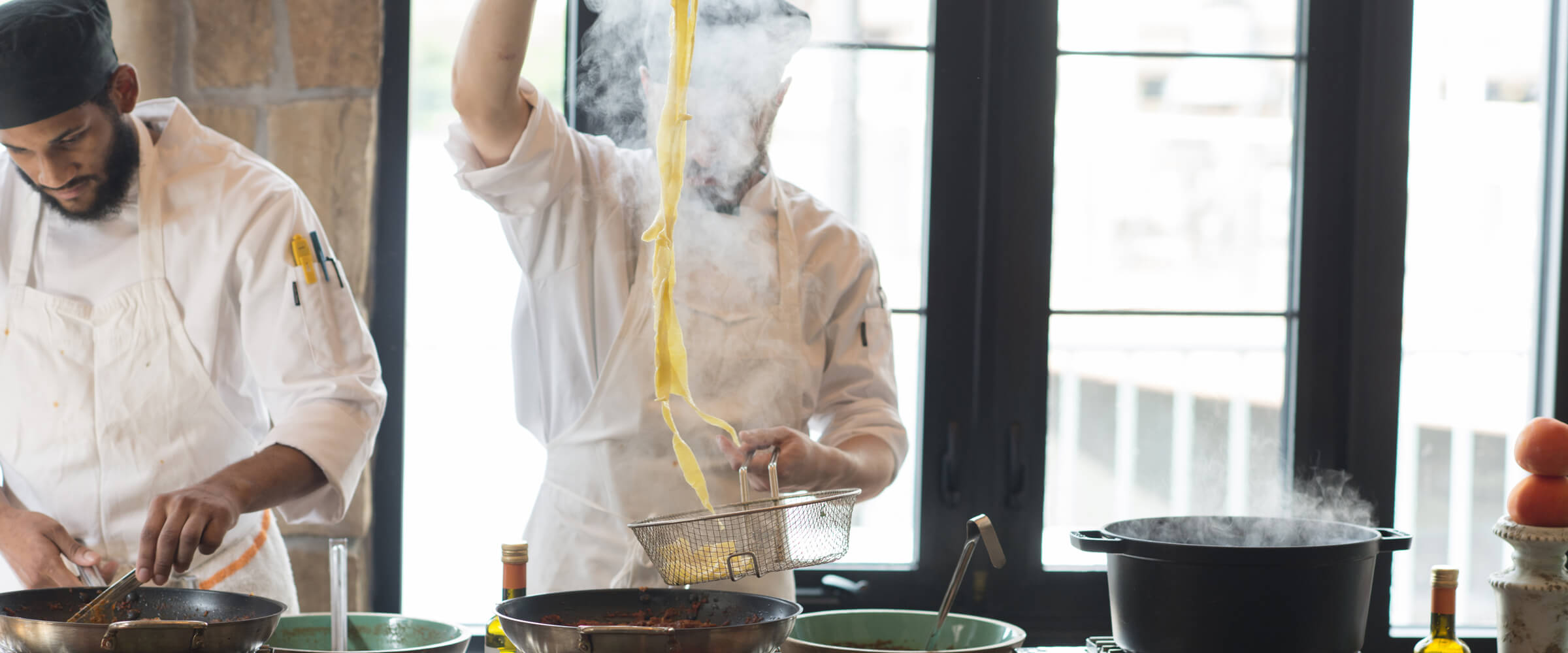 Chef making pasta - desktop version